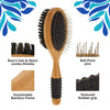 Only Natural Pet Pin Bristle Brush with Bamboo Handle for Dogs