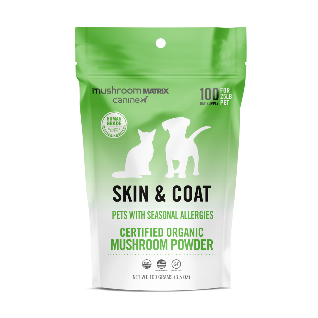 Canine Matrix Skin & Coat Organic Mushroom Allergy Support Supplement