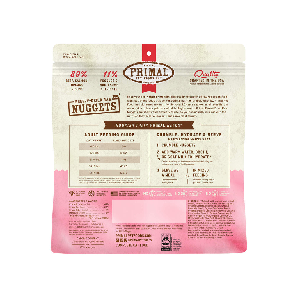 Primal Pet Foods Freeze-Dried Nuggets Cat Food | Only Natural Pet