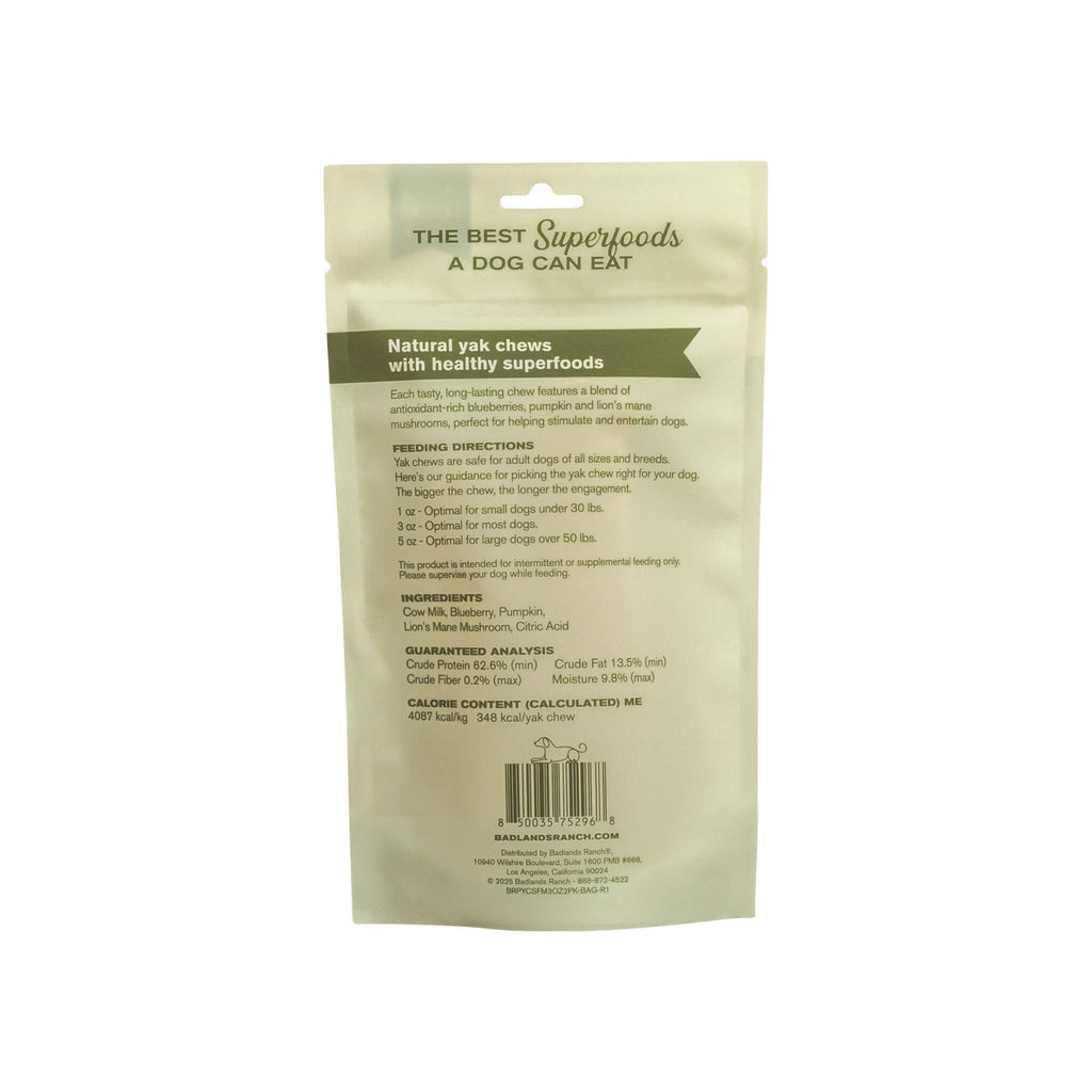 Badlands Ranch Yak Chews Superfood Chew for Dogs | Only Natural Pet