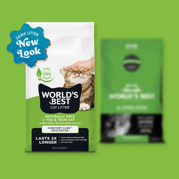 World's Best Cat Litter Comfort Care Unscented New Look