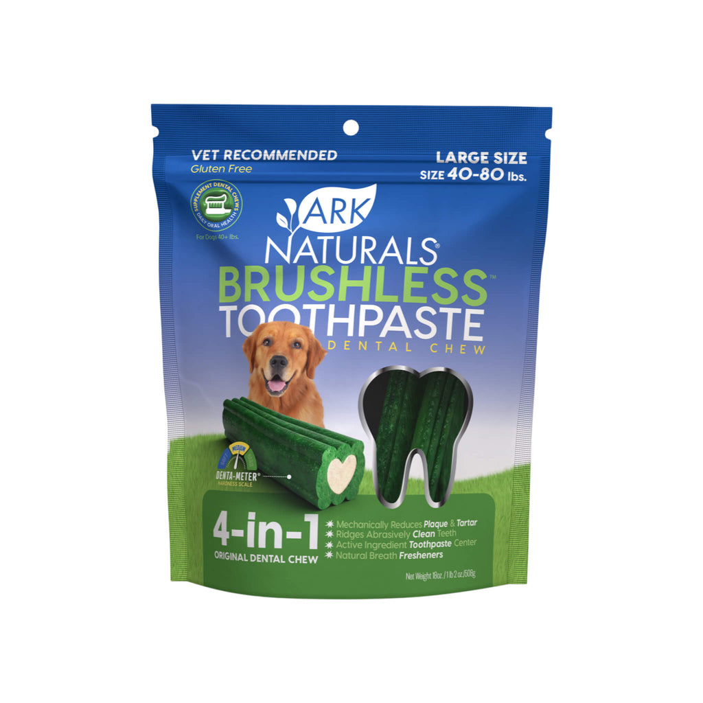 Ark Naturals Brushless Toothpaste Dental Chews for Dogs Only