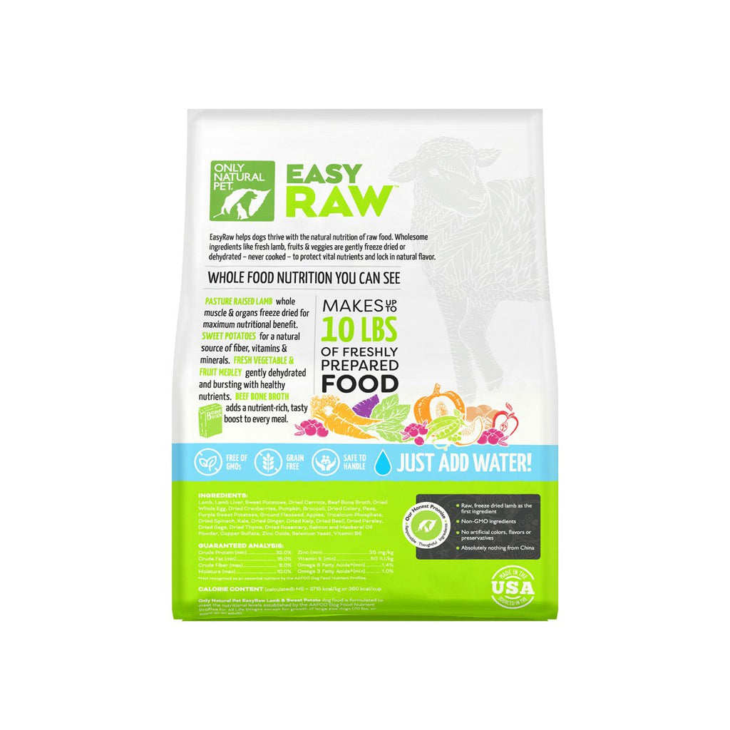 EasyRaw Free Range Lamb Dehydrated Dog Food Only Natural Pet