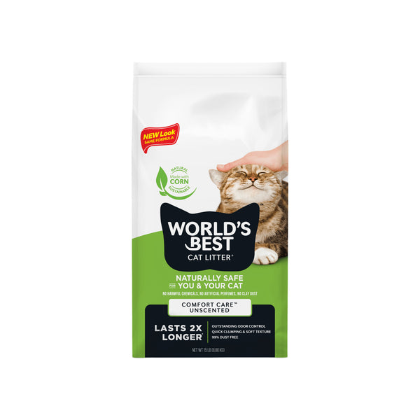 World's Best Cat Litter Comfort Care Unscented Front of Bag