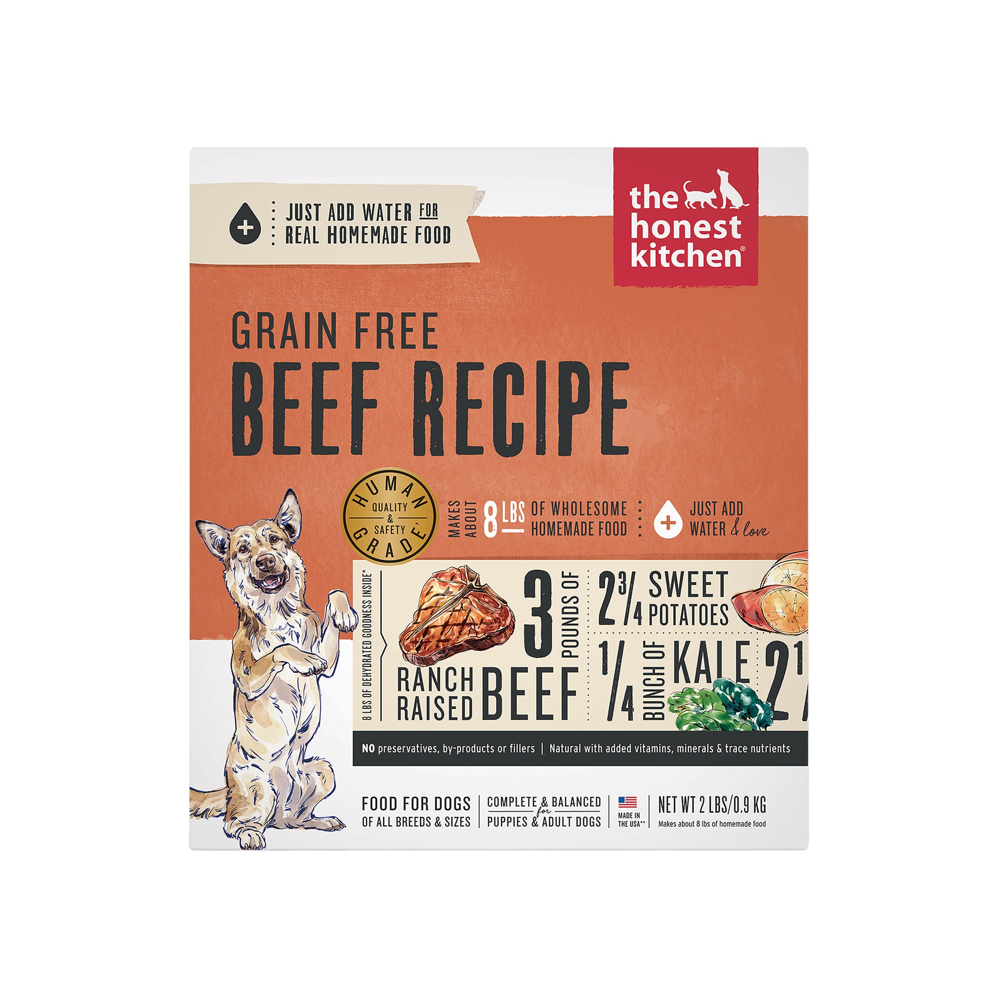Honest Kitchen Grain Free Beef Recipe Dehydrated Dog Food Only