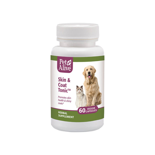PetAlive Skin & Coat Tonic Capsules Bottle Front