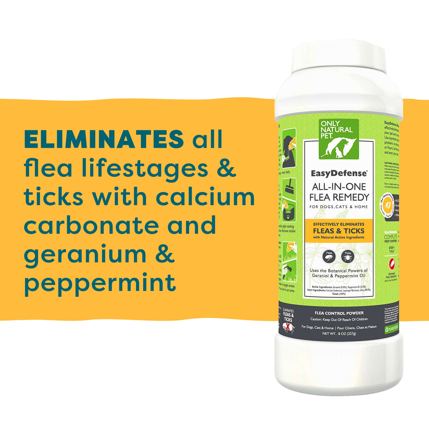 All-in-One Flea Remedy Powder for Dogs & Cats | Only Natural Pet
