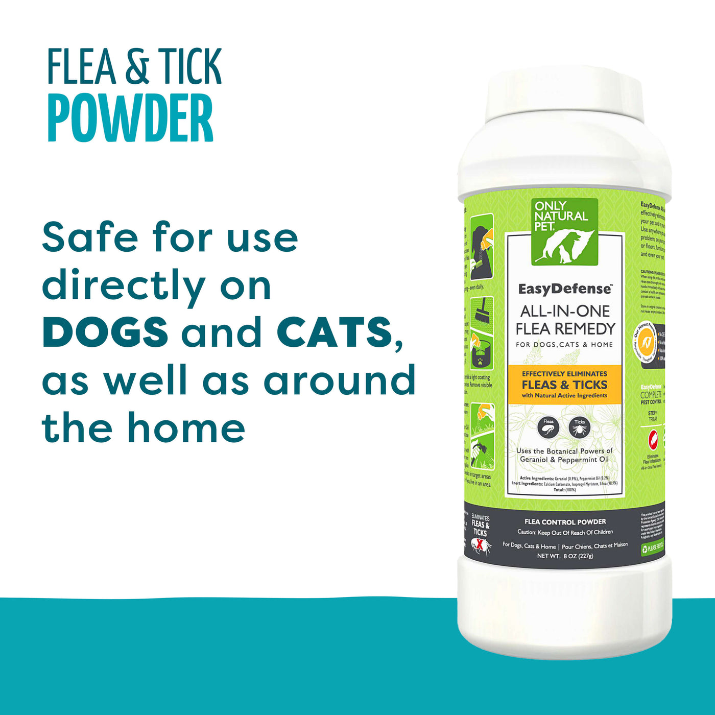 All In One Flea Remedy Powder For Dogs Cats Only Natural Pet