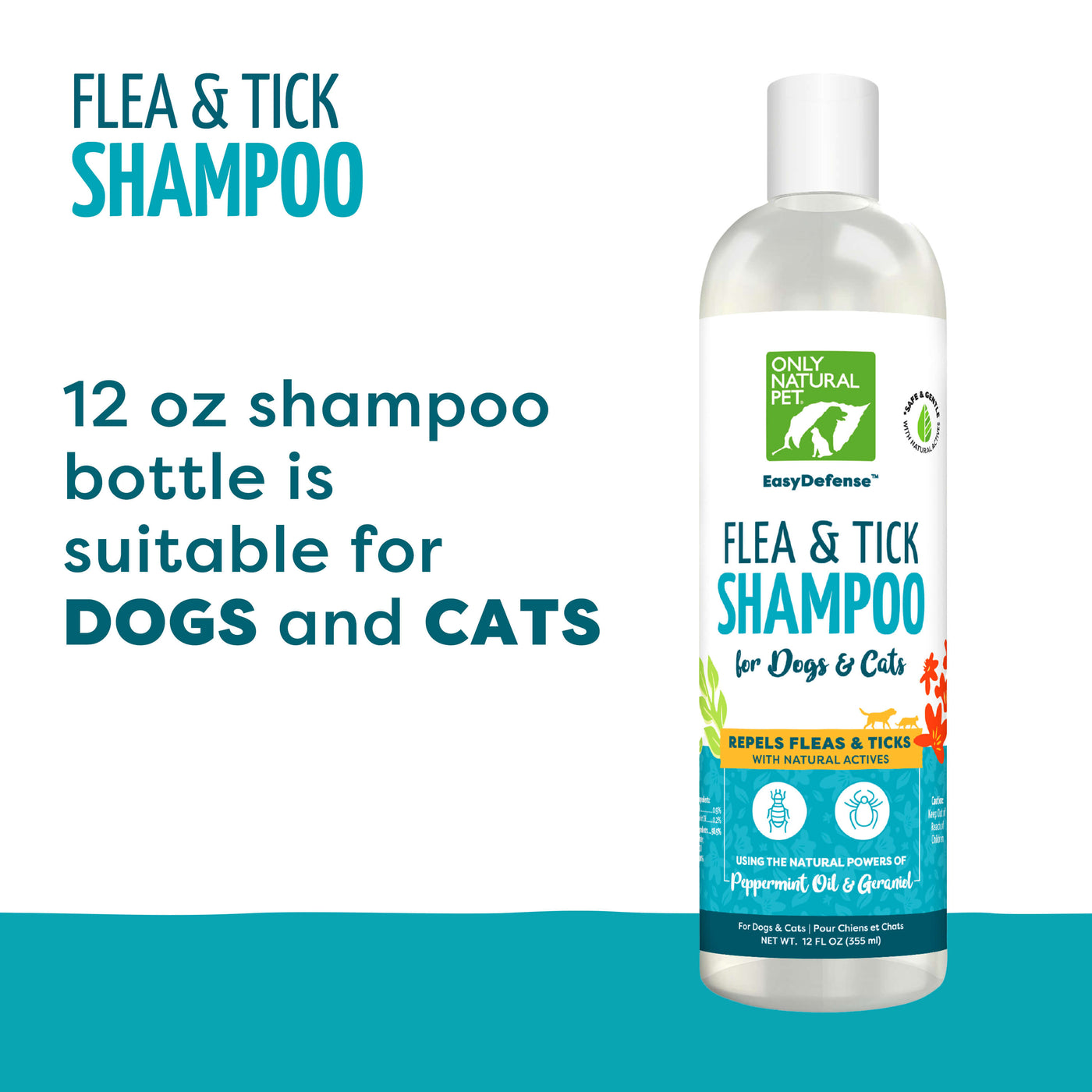 EasyDefense Flea & Tick Shampoo for Dogs & Cats