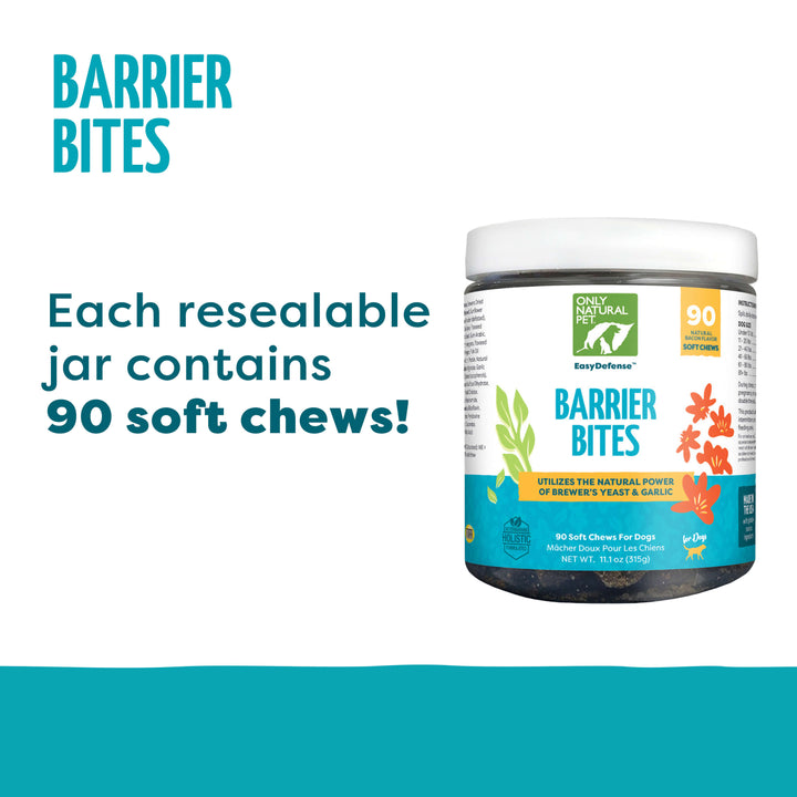 EasyDefense Barrier Bites Soft Flea Chews for Dogs Only Natural Pet