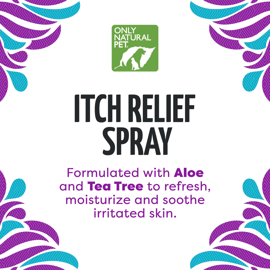 Itch Relief Spray with Aloe + Tea Tree for Dogs Only Natural Pet