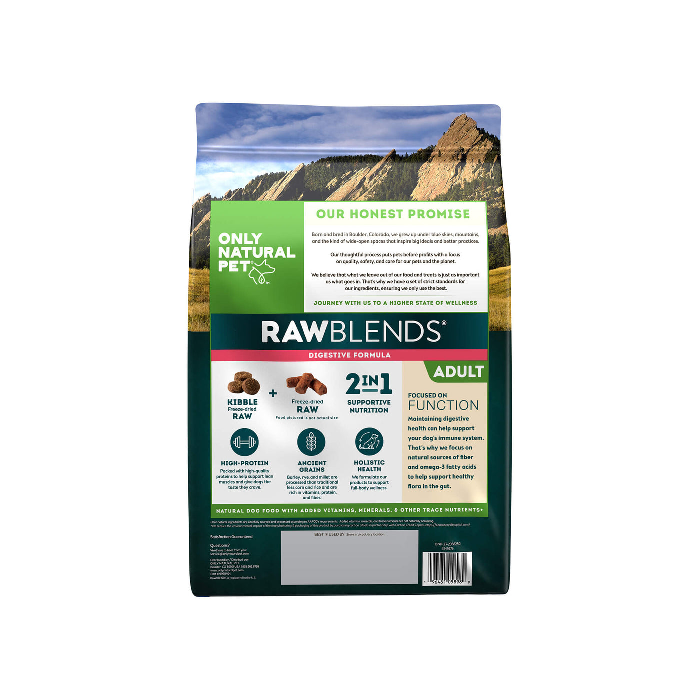 Only Natural Pet Raw Blends Digestive Care Dog Food for Sensitive Stomachs 4 lb
