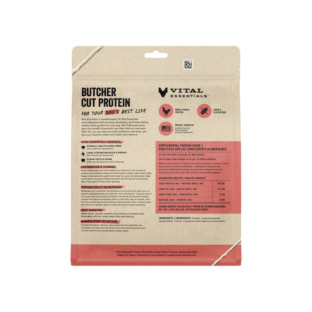 Vital Essentials FreezeDried Raw Protein MixIn Mini Nibs for Dogs