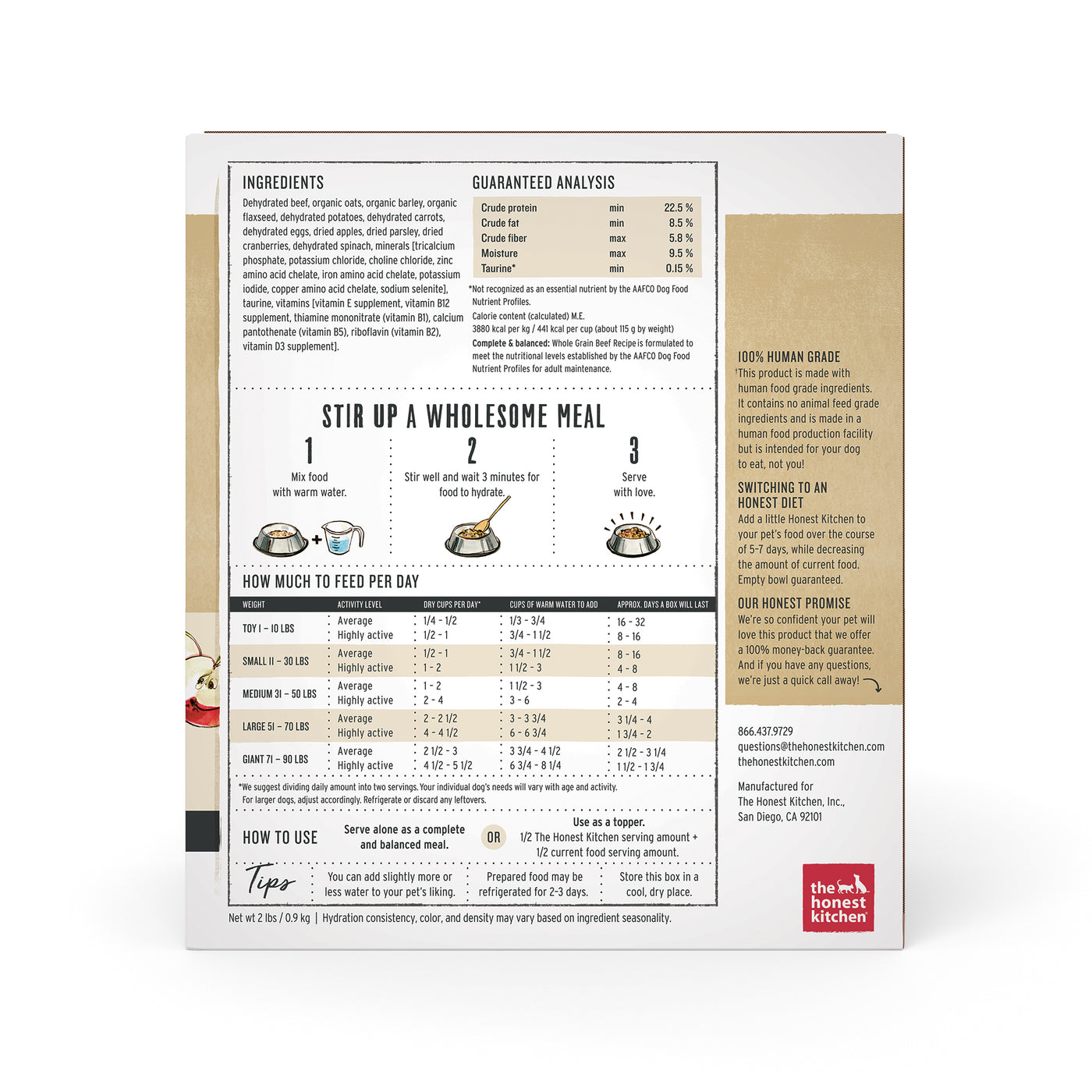 Whole grain beef best sale recipe dehydrated dog food