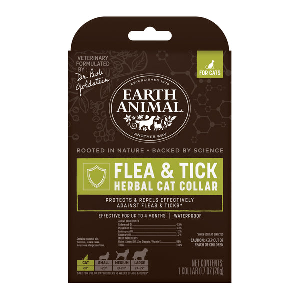 Earth Animal Flea & Tick Herbal Cat Collar Front