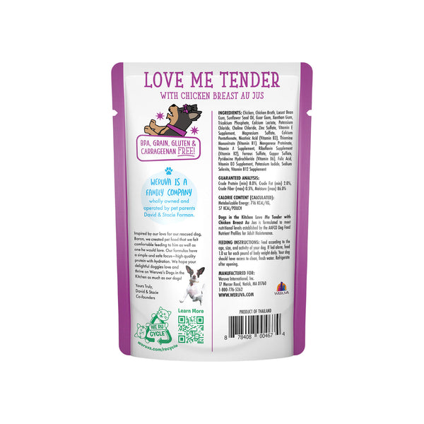 Love Me Tender with Chicken Breast Au Jus