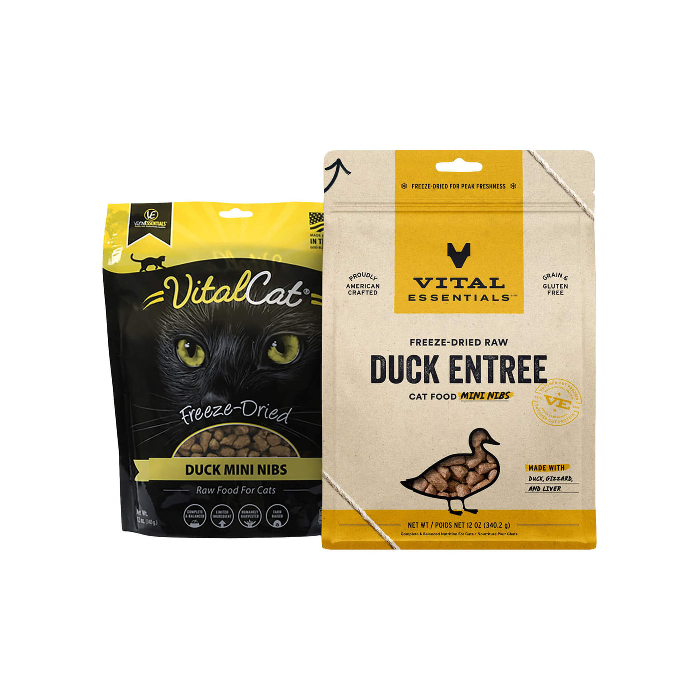 Vital Essentials Raw Freeze Dried Mini Nibs Entree for Cats Only Natural Pet