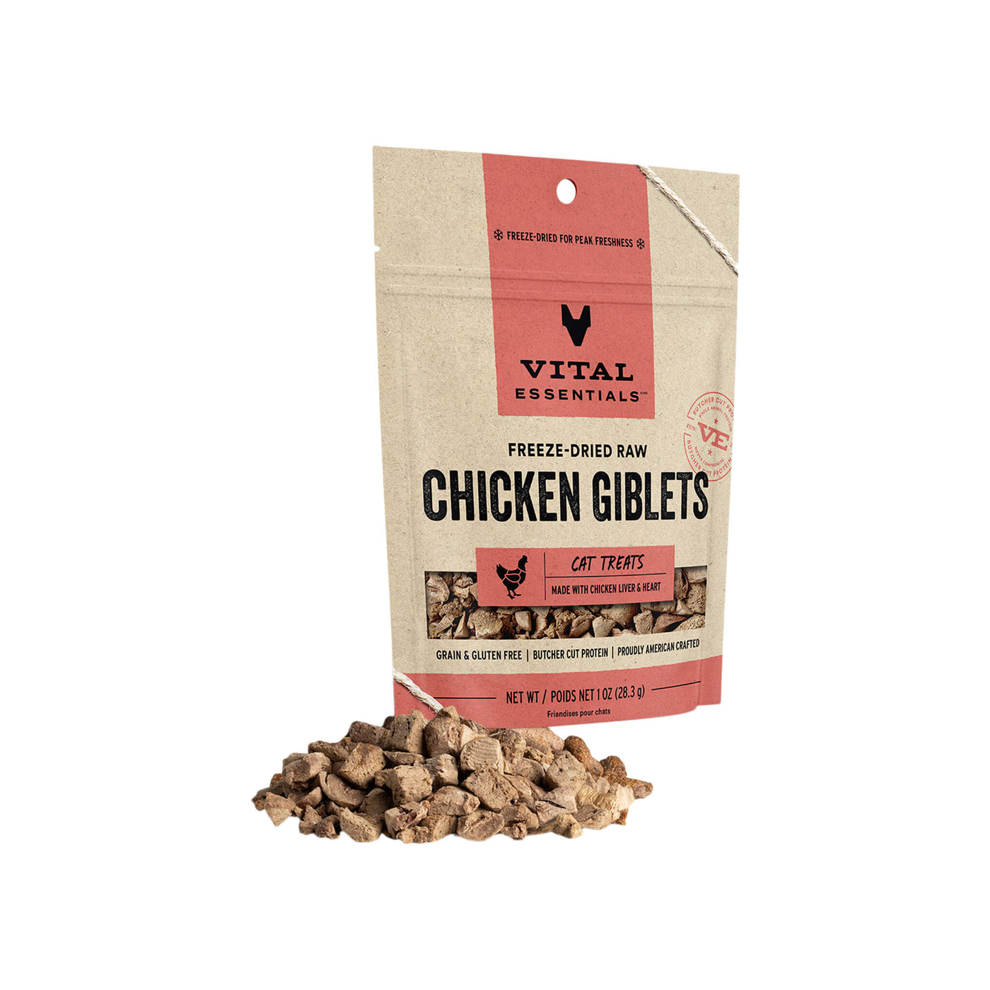 Vital Essentials Cat Freeze-Dried Chicken Breast Treats - 1 oz.