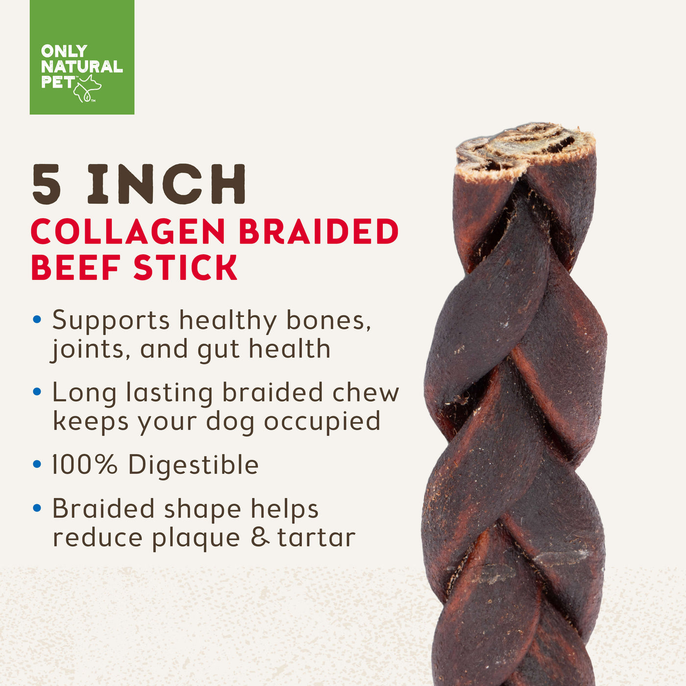 Collagen Braided Beef Stick Dog Chew