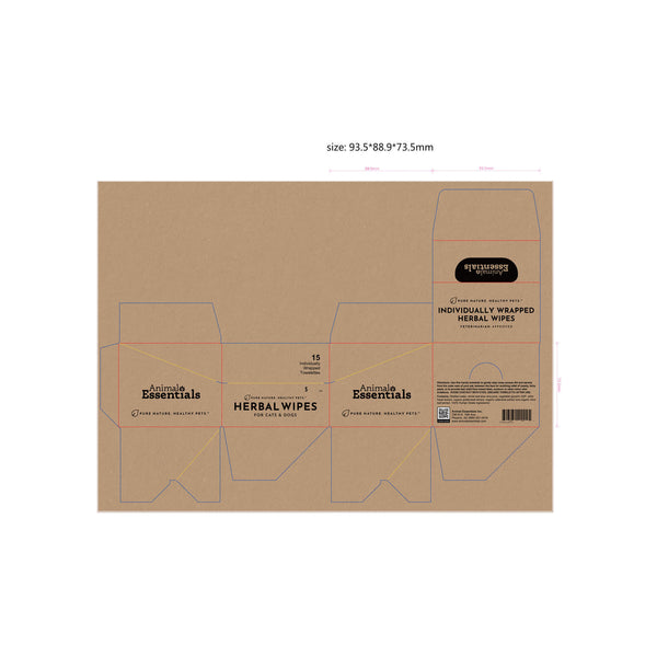 Animal Essentials Herbal Ear Wipes for Dog & Cats Box Top