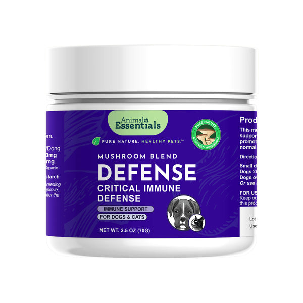 Animal Essentials DEFENSE Mushroom Complex Powder for Dogs & Cats Bottle Front