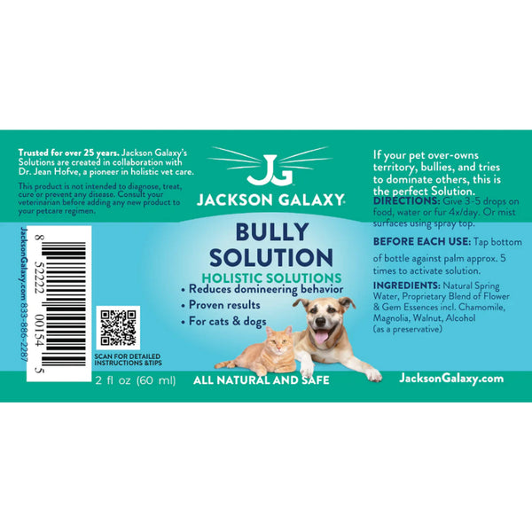 Jackson Galaxy Bully Solution Label