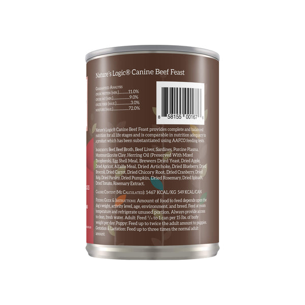 Nature's Logic Canine Beef Feast Can Back