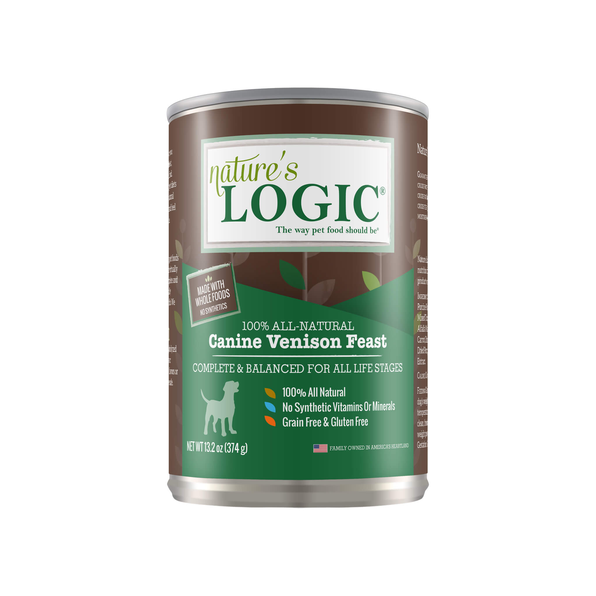 Nature's Logic Canine Venison Feast 13.2 oz Canned Wet Food for