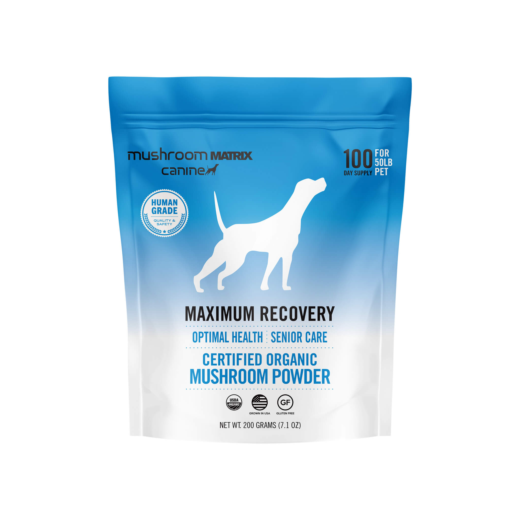 Canine Matrix MRM Recovery Organic Mushroom Senior Supplement for