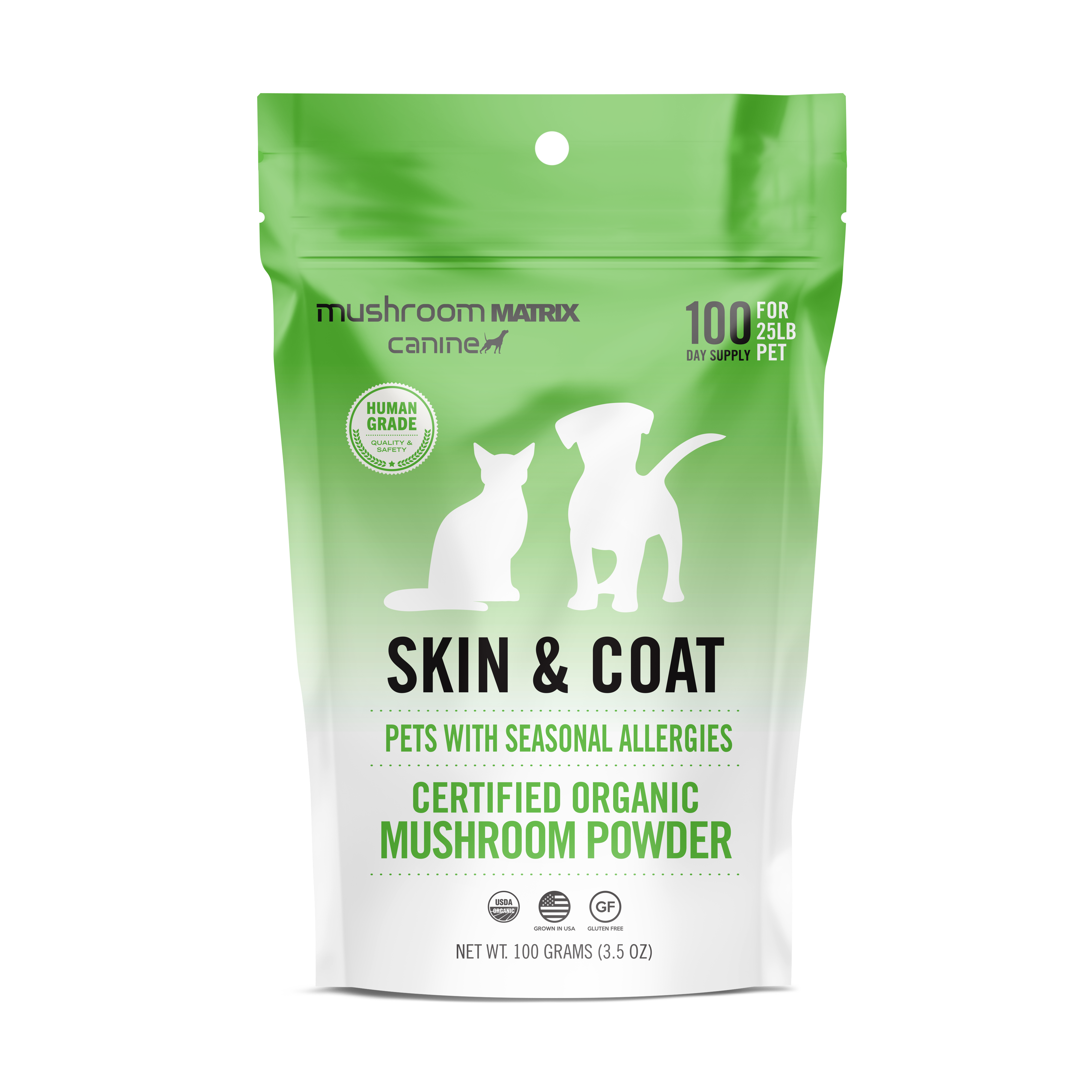 Canine Matrix Skin Coat Organic Mushroom Allergy Support