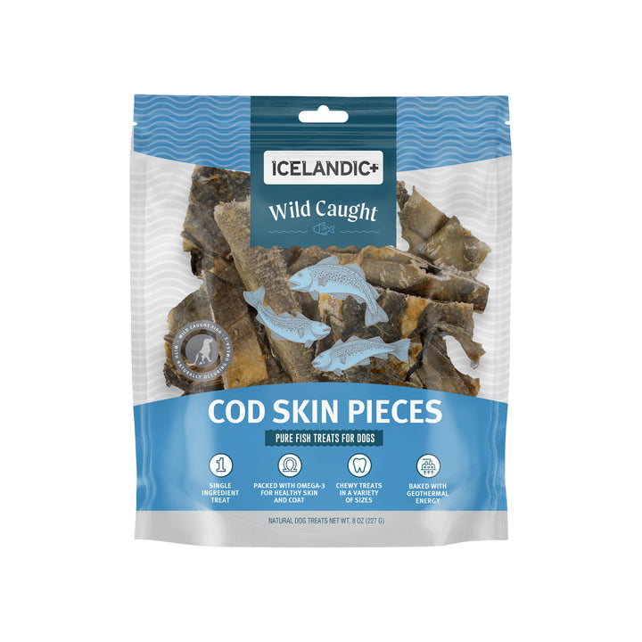 Icelandic+ Grain-Free Cod Skin Fish Chews Dog Treats