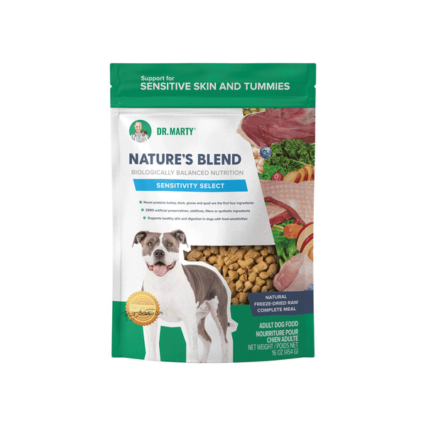 Dr. Marty Nature’s Blend Sensitivity Select Freeze Dried Dog Food