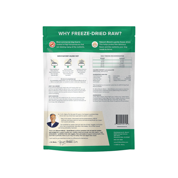 Dr. Marty Nature's Blend Freeze Dried Small Breed Dog Food
