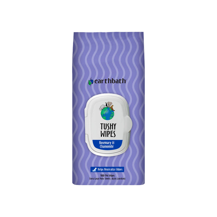 Earthbath Extra Thick Tushy Wipes for Dogs & Cats Front