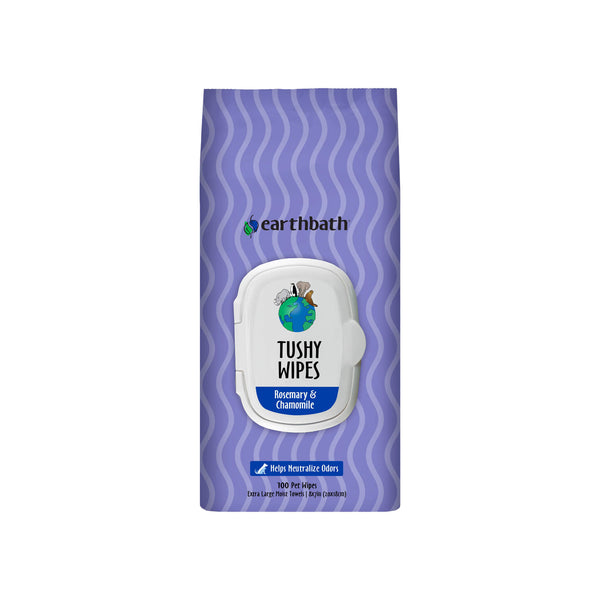 Earthbath Extra Thick Tushy Wipes for Dogs & Cats Front
