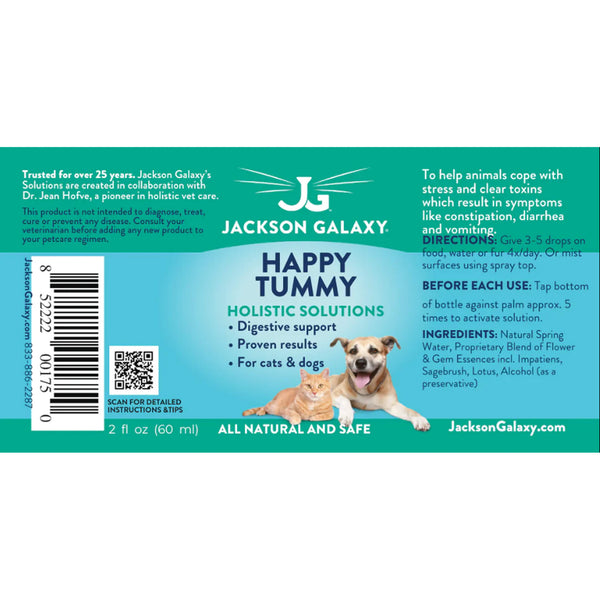 Jackson Galaxy Happy Tummy Drops Label