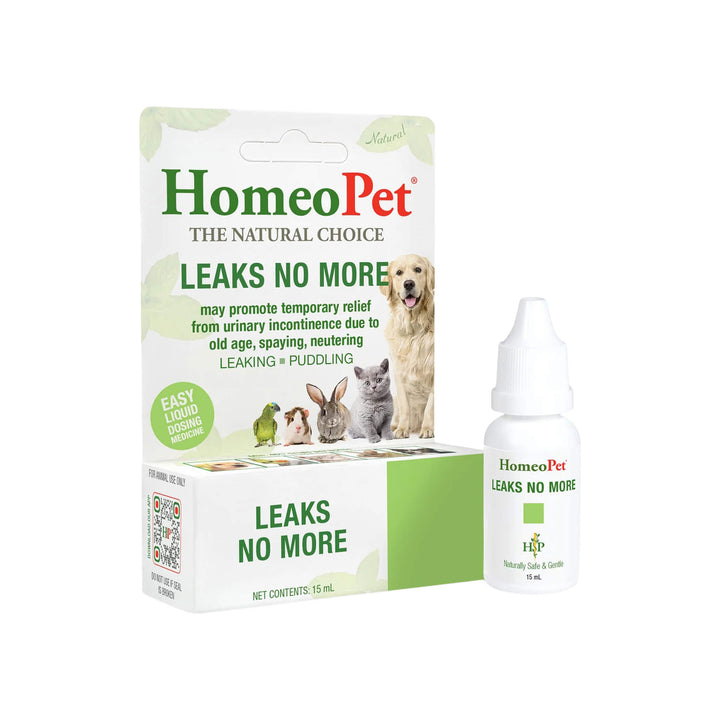 HomeoPet Leaks No More Relief Incontinence Support Drops for Dogs & Cats