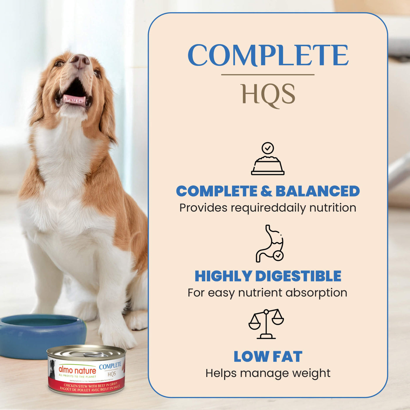 Almo Nature Complete HQS Chicken Dinner with Pumpkin Dog Food, 5.5-oz, case of 12