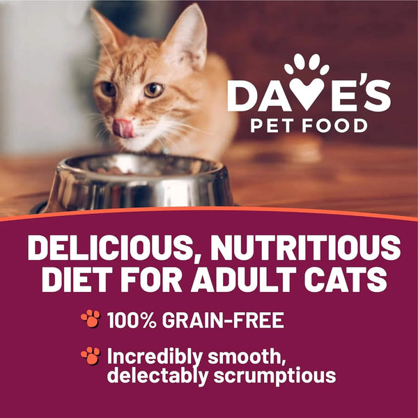 Dave's Pet Food 95% Protein Grain Free Wet Cat Food Delicious & Nutritious