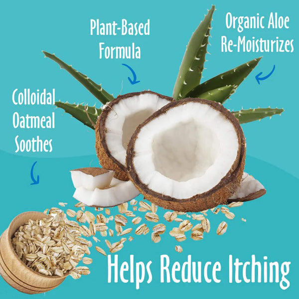 Earthbath Totally Natural Pet Care Oatmeal & Aloe Detangling Itch Relief Conditioner for Dogs & Cats Ingredients Benefits