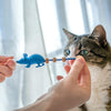 Giddy Kitty Purrsuits Mouse Wand Cat Treat Toy
