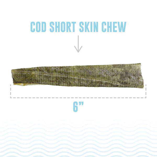 Icelandic+ Wild-Caught Cod Short Skins for Dogs Size