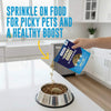 Icelandic+ Viking Boost Skin & Coat Food Topper for Dogs & Cats Pouring into Bowl