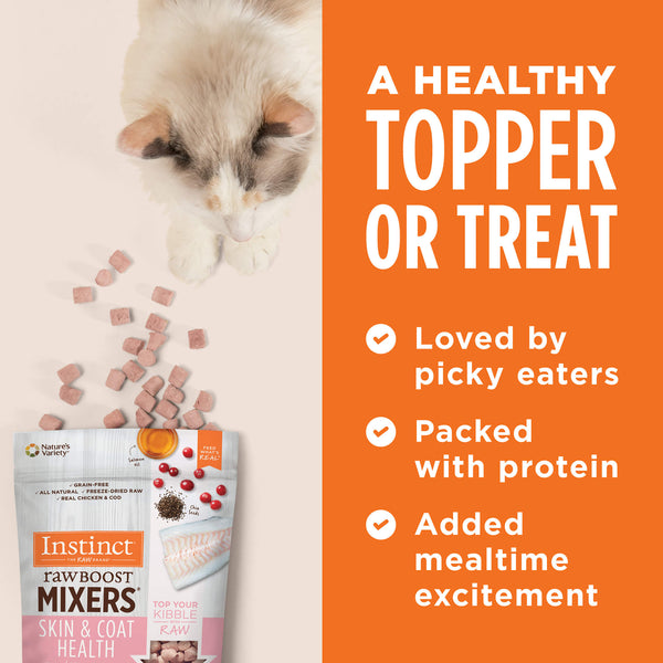 Instinct Raw Boost Mixers Skin & Coat Health Topper for Cats Topper or Treat
