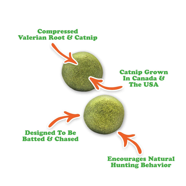 Mewoijuana Whack'Ems Blended Catnip Ball Cat Toy Benefits