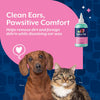 NaturVet Baby Powder Scented Ear Wash Plus Tea Tree Oil for Dogs & Cats Clean Ears Pawsitive Comfort