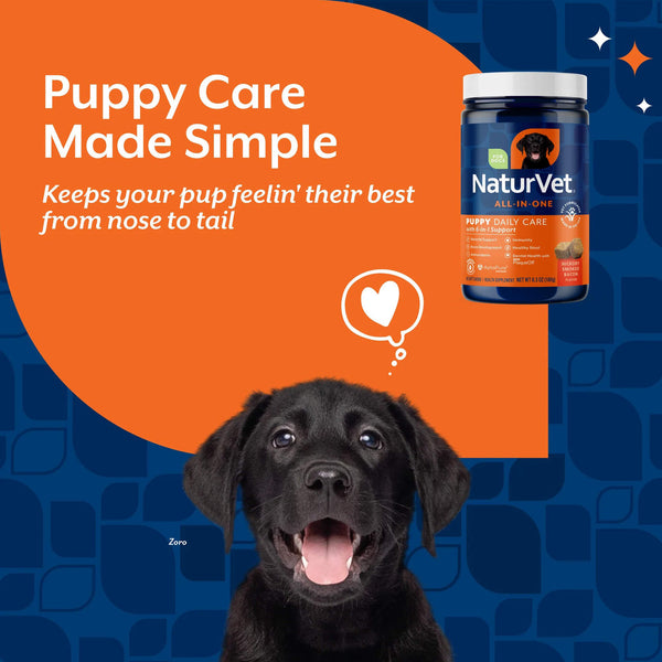 NaturVet All-In-One Puppy Daily Care with 6-in-1 Support Puppy Care Made Simple