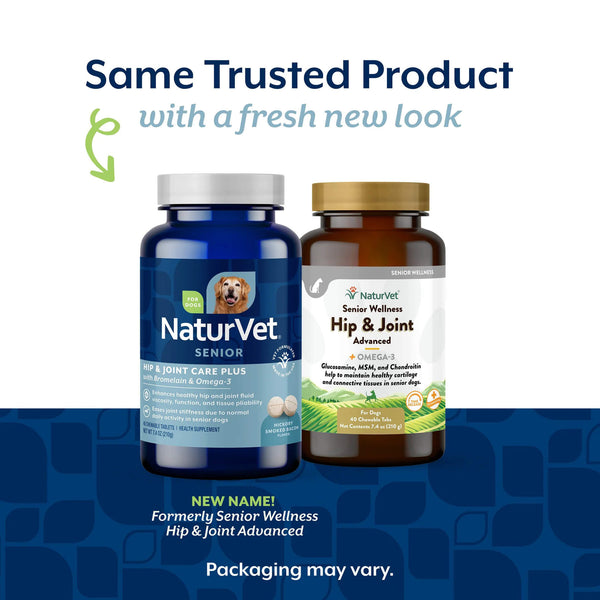 NaturVet Senior Hip & Joint Care Plus Tablets for Dogs Transition