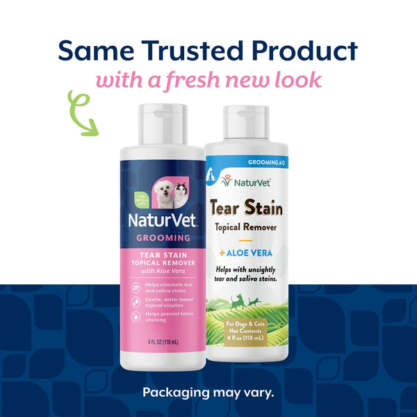NaturVet Tear Stain Topical Remover Plus Aloe Vera for Dogs & Cats Transition
