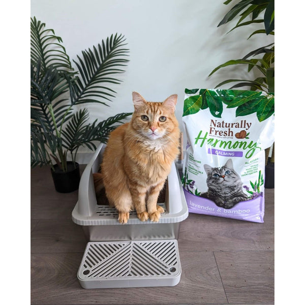 Naturally Fresh Harmony Calming Clumping Cat Litter With Cat Model
